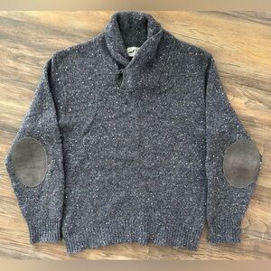 Vintage Shawl Collar Wool Knit Sweater XL